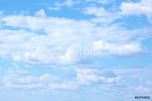 Blue sky background with clouds - 901140942