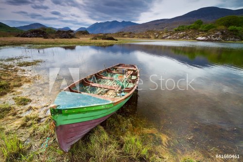 Boat at the Killarney lake in Co. Kerry, Ireland - 900458201