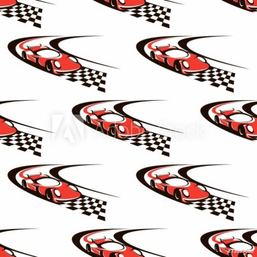Car racing seamless pattern