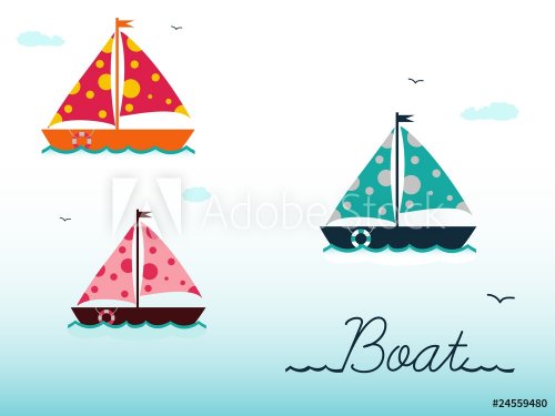 cartoon boats