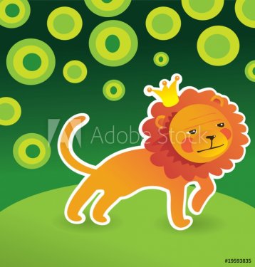 cartoon cute lion - 900461609