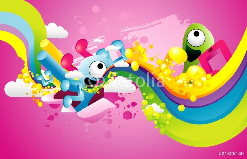 character abstract vector illustration - 900485444