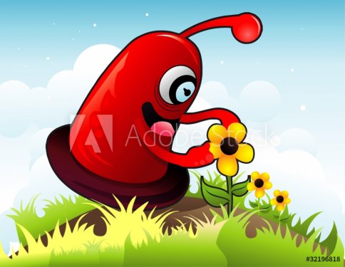 character and flower - 900485429