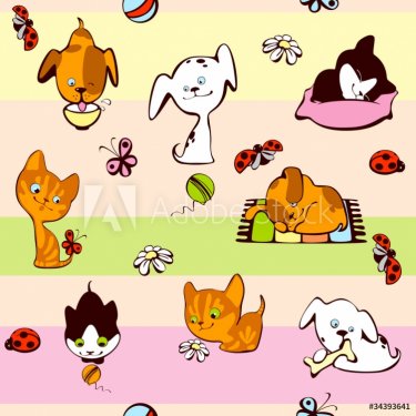 children's wallpaper. pets background - 900528972