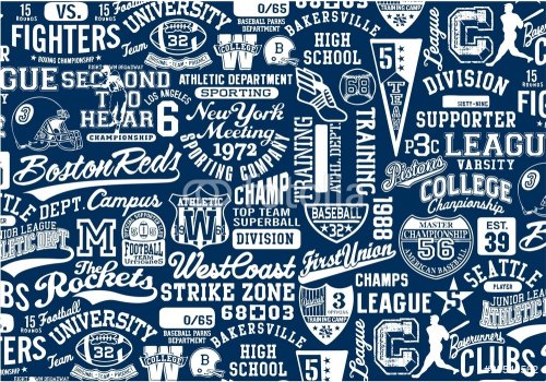 College Signs, Symbols & Graphics patchwork collage - 901138639
