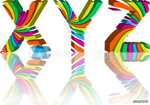 colorful 3d alphabet. - 900452492