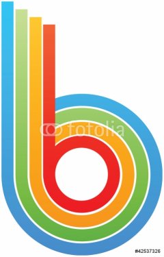 colorful letter b