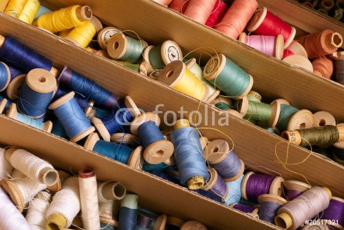 Colorful sewing.