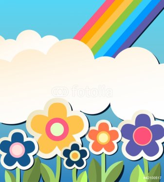 Colorfull background with flower