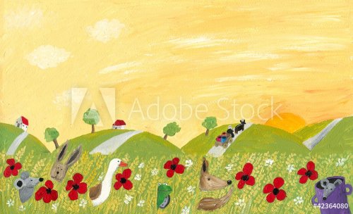 Countryside landscape in the summer