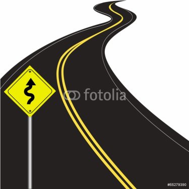 Curvy road vector