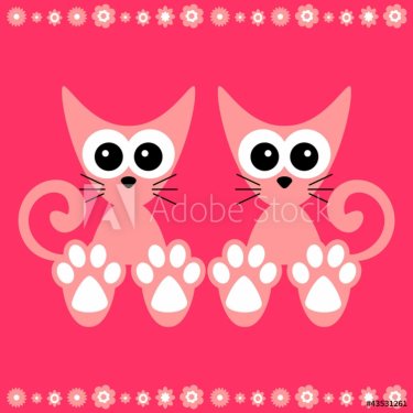 Cute couple of kittens card