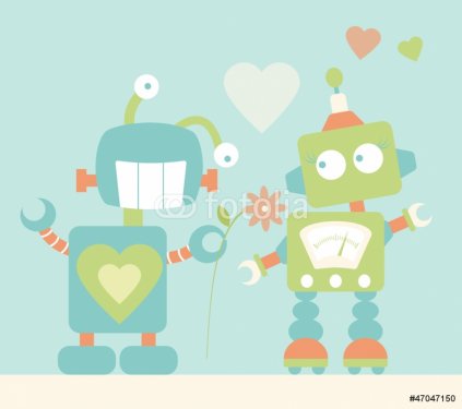 Cute Robots in Love