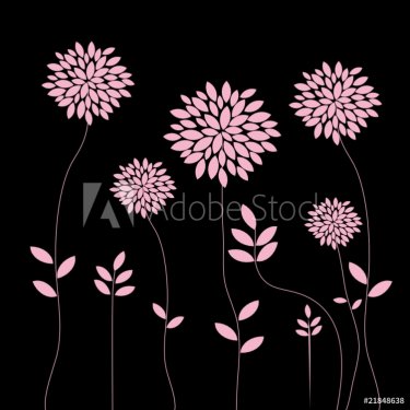 Elegant pink flowers design - 900465887