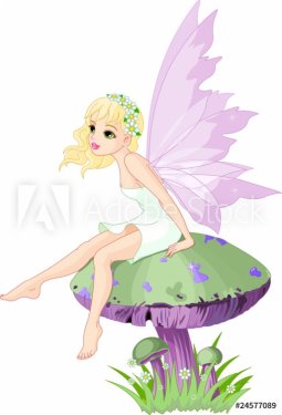 Fairy on the Mushroom - 901139753