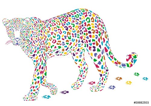 farbenfreudiger Leopard - 900468993