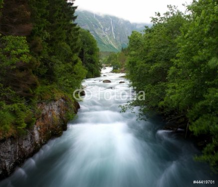 Fast river in a mountains - 901138022