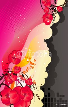 floral and texture vector background - 900485348