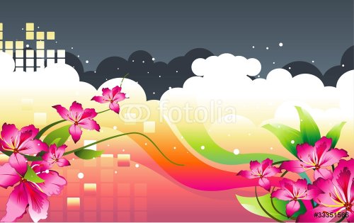 floral and texture vector background - 900485414