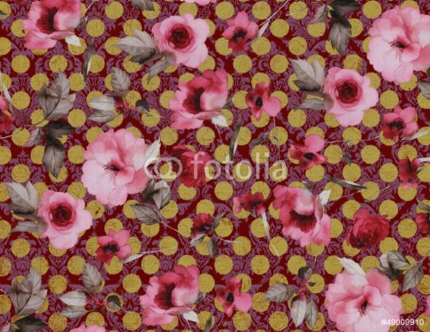 floral design background, vintage and ancient - 901140397