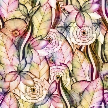 floral watercolor seamless pattern - 901147839
