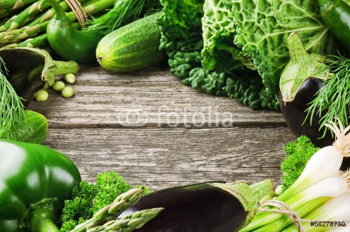Frame with fresh organic vegetables - 901140066