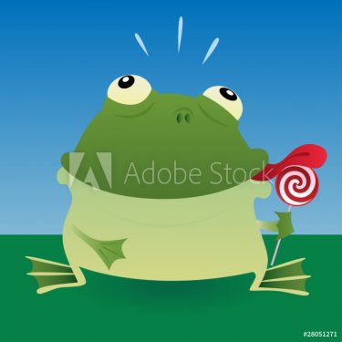 Frog and lollipop