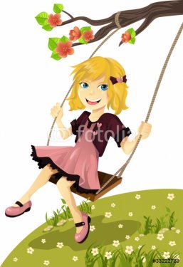 Girl on a swing - 900461348