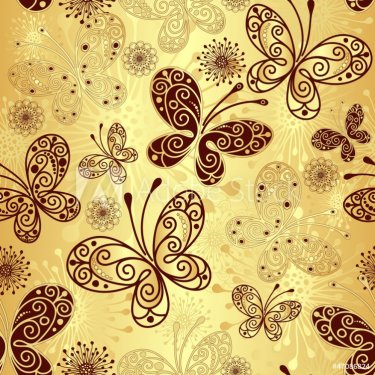 Gold-brown seamless pattern - 901140803