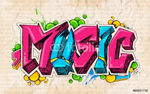 Graffiti style Music background - 901148115