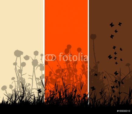Grass silhouette background - 900459373