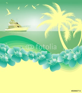 green and yellowTropical summer background - 900557861