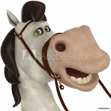 horse cartoon funny face