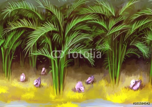illustration digital painting duck nature - 901149447
