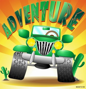 Jeep Geep Auto Fuoristrada Avventura Adventure-Vector - 900469202