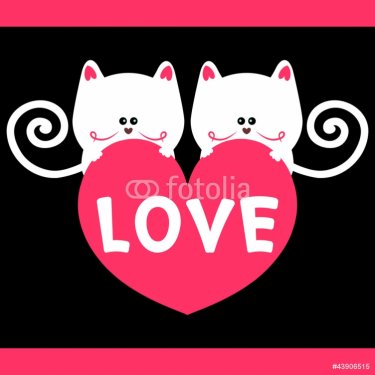 Kitty love romantic card - 900590681