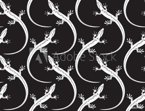 lizards on a seamless wallpaper pattern