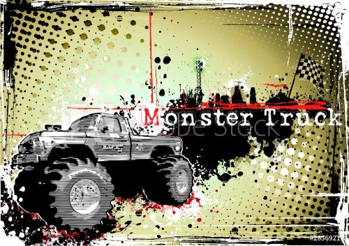 monster truck horizontal poster - 900886411