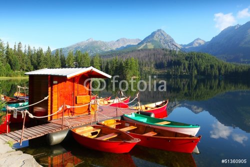 Mountain lake in National Park High Tatra - 901141837