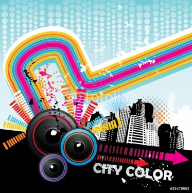 music in the city vector - 900485322