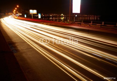 Night traffic light of big city - 900403385