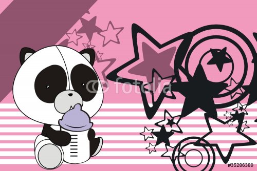 panda bear baby cartoon background - 900498984