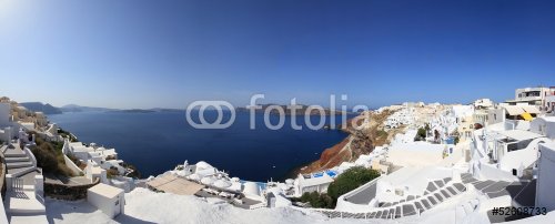 Panorama of Santorini island, Greece - 901142929