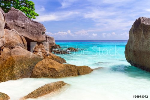 Paradise lagoon of Similan islands in Thailand - 901140672