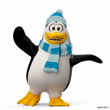 penguin happy waving - 900454507
