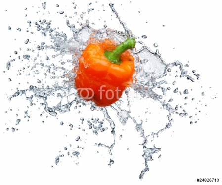 Pepper in spray of water. - 900636373