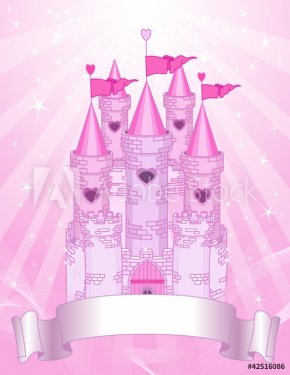 Pink Castle place card - 900497812