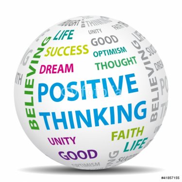 Positive thinking world. Vector icon. - 900615739