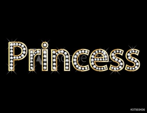 Princess lettergold and diamonds bling bling - 900671752