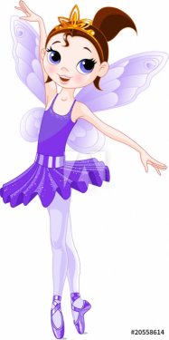 (Rainbow colors ballerinas series). Violet Ballerina - 901139791